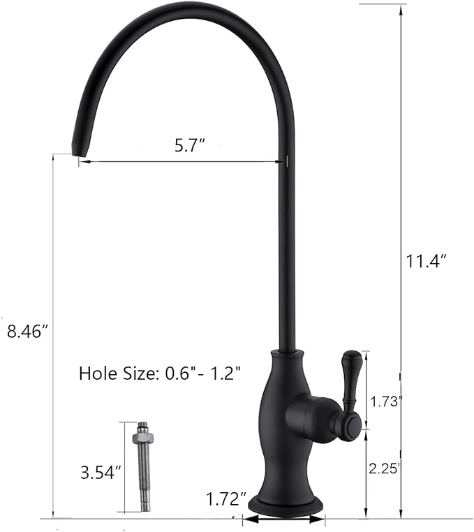 Brass Water Filter Faucet Delle Rosa Commercial Water Filtration Faucet for Under Sink Water Filter System Modern Brushed Nickel Kitchen Bar Sink Drinking Water Faucet