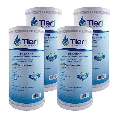 5 Micron 4.5" × 10" Carbon Block Water Filter (4 Count)