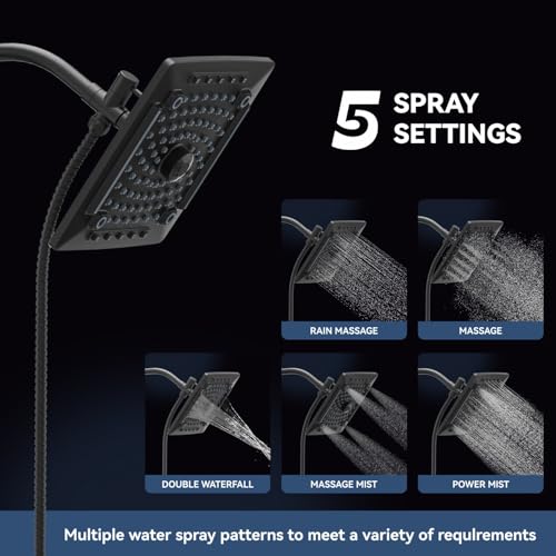 Rain Shower Head with Handheld Spray