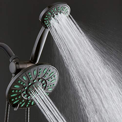 Antimicrobial High Pressure 7" Rain & Handheld Shower Head Combo