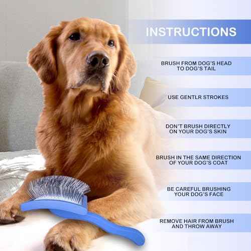 2PCS Slicker Brush for Dogs & Pet Comb