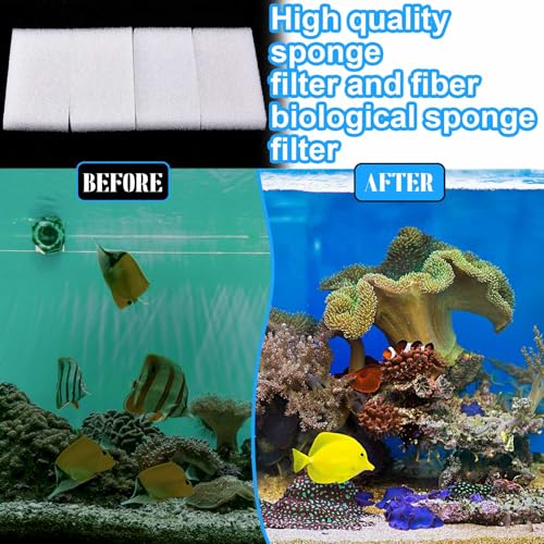 10 Pcs Filter Pad Compatible with Fluval U2 Underwater Sponge Aquarium Filter Media Replacement Accessories Compatible for Aquarium (10 Count)