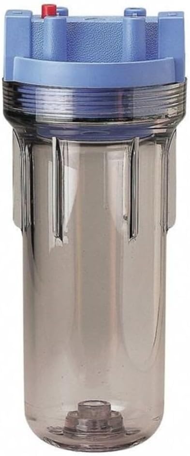 Pentair Pentek 150071 Traditional Standard Filter Housing, 3/4" NPT #10 Clear Water Filter Housing with Mounting Bracket Cap and Pressure Relief Button, 10-Inch, Blue/Clear