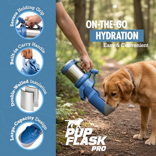 PupFlask Pro Portable Insulated Dog Water Bottle (50 Fl Oz)