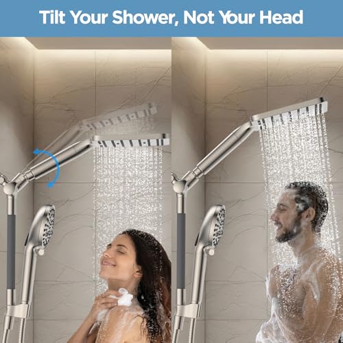 Dual Filtered Rain Shower Head Combo