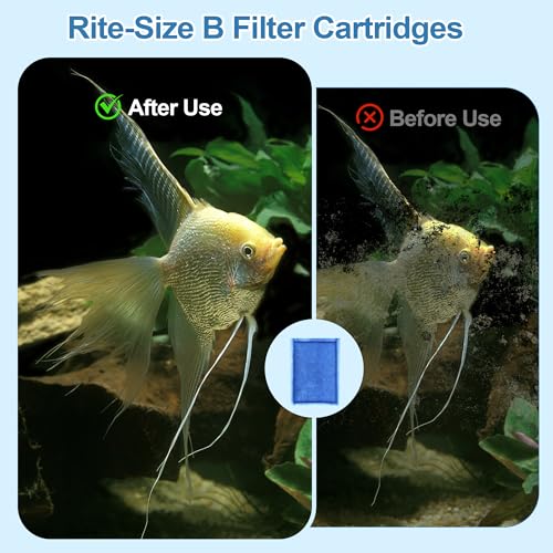 6 Pack Rite Size B Filter Cartridges Compatible with MarineLand Penguin PRO Power Filters 100 (6 Count)