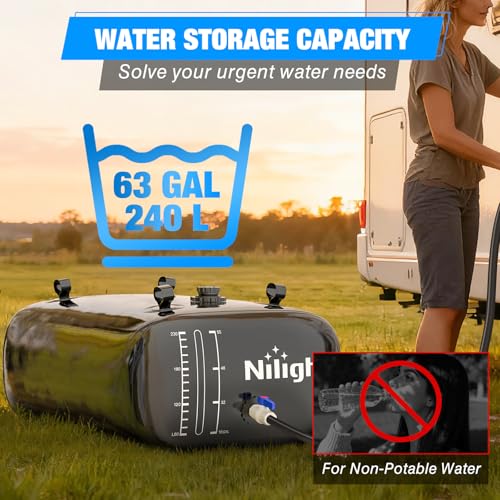 63Gal 240L Water Storage Bladder RV Potable Water Tank 1000D PVC