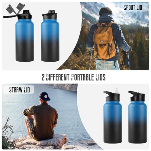 32 Oz Insulated Water Bottle Bulk 4 Pack (4 Count)