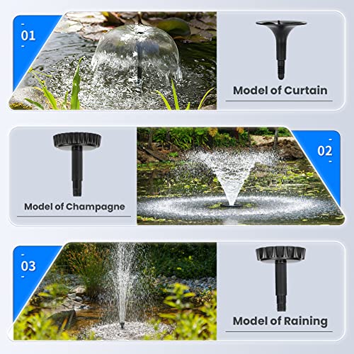 All-in-One Pond Filter Fountain Kits,790 GPH Pond Water Pump