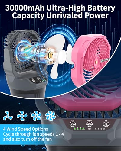 Portable Misting Fan with RGB Ambient Light