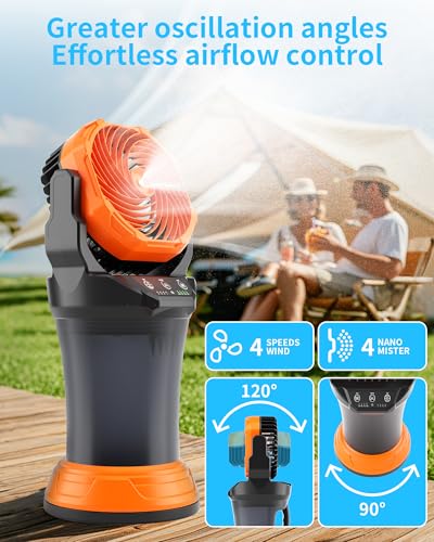 Portable Misting Fan with RGB Ambient Light