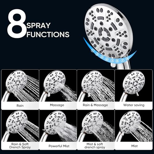 8 Setting Handheld Shower Head