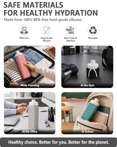 Collapsible Water Bottles 21oz (2 Count)