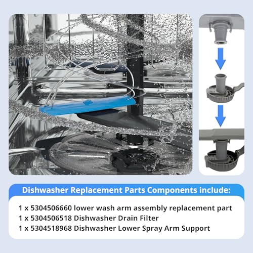 5304506660 Dishwashers Spray Arm Assembly Fit for Frigidaire Dishwashers