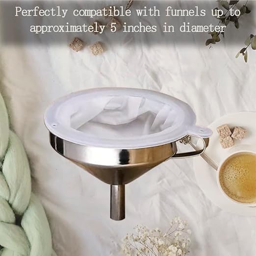 4 Pieces 200 Mesh Strainer Kitchen Food Filter，Ultra-Fine Nylon Mesh Sieve，Plastic fine mesh Colander for Filtering Soy Milk, Coffee, Milk, Yogurt, Juice