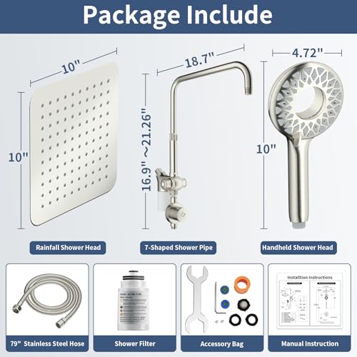 Magnetic Filtered Dual Shower Head with Handheld Spray Combo