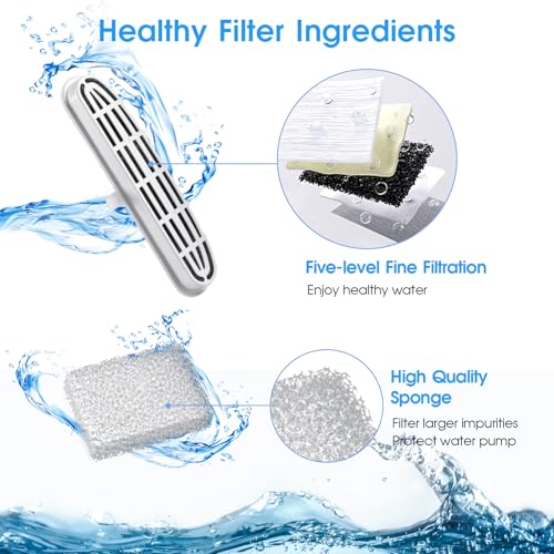 16 Pack Cat Water Fountain Filters