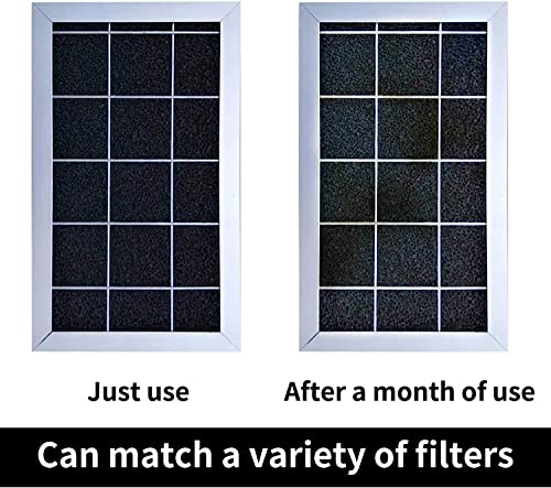 Cut-to-Fit Activated Carbon Filter Sheet Charcoal Air Vent Filters Pad Black Range Hood AC Replacement Fabric Filter 2 Pack 16" x 48" x 0.2" (2 Count)