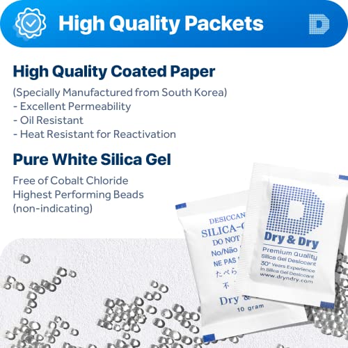 10 Gram [80 Packets] Food Grade Silica Gel Packs Desiccant Packs
