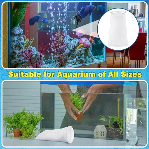 16 Pack 4 Inch Ring Filter Socks 200 μm Aquarium Filter Bags Aquarium Socks for Tank Sump Saltwater Freshwater (16 Count)