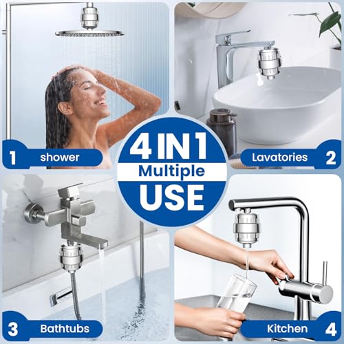 3-Pack 36-Stage Shower Filter Replacement Cartridge Hard Water Care