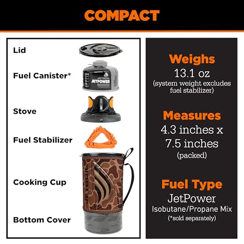 Flash 1.0L Portable Fast Boil Stove for Camping and Backpacking with 1
