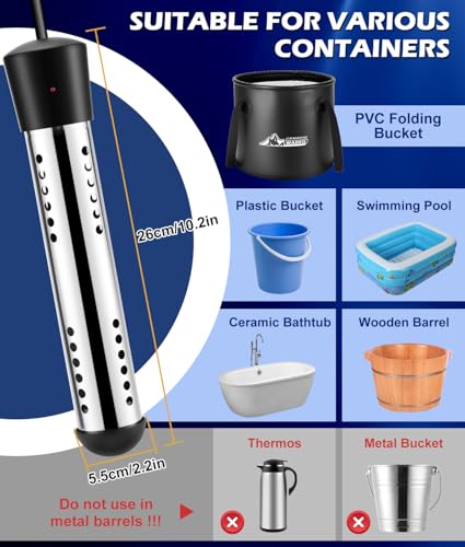 2026 Upgraded Portable Shower for Camping with Heater
