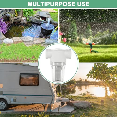 3 Pack Water Pump Strainer with 40 Mesh Stainless Steel Filter Screen