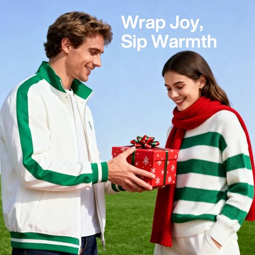Christmas Insulated Water Bottle with Straw
