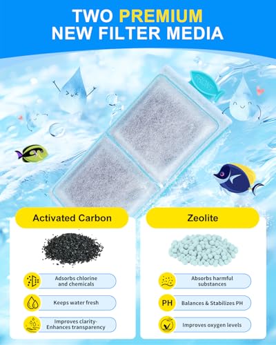 12 Pack Fish Tank Filter Compatible with Top Fin PF (12 Count)
