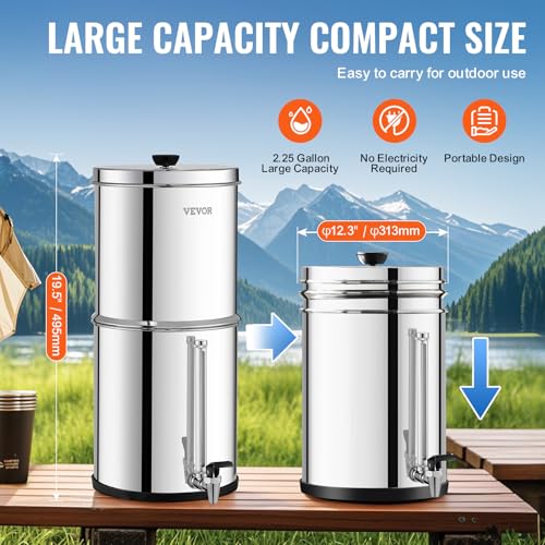 Gravity fed Water Filter System