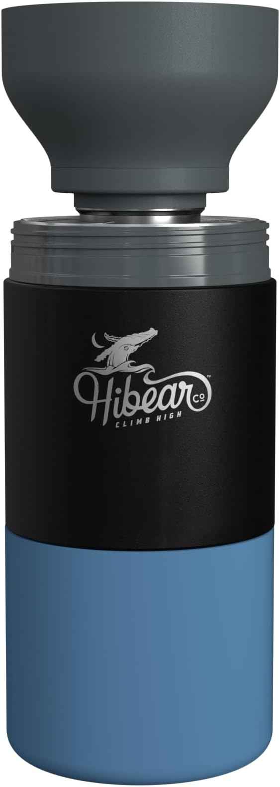 HIBEAR - 32oz All-Day Adventure Flask: The Insulated Multi-Tool of Beverage Bottles - Craft Pourover, Cold Brew, Tea, Water Infusion, Wine Decanting, Hydration. (Moon Tide)
