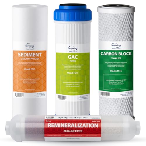 F4AK 6 Month Prefilter and Alkaline Replacement Supply Filter Cartridge Pack Set for 5 and 6
