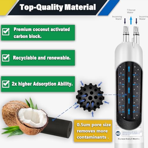 FILTER3 4396841 Refrigerator Water Filter Replacement Compatible with 4396841 4396710 EDR3RXD1 EDR3RXD1B Filter 3 P1WB2 P2RFWG2