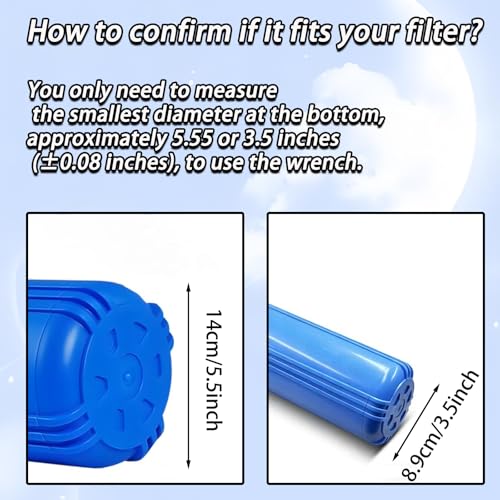 2 Pcs Water Filter Wrench for Big Blue Style Filter Housings 2 Sizes Water Filter Wrench for Whole House Filters
