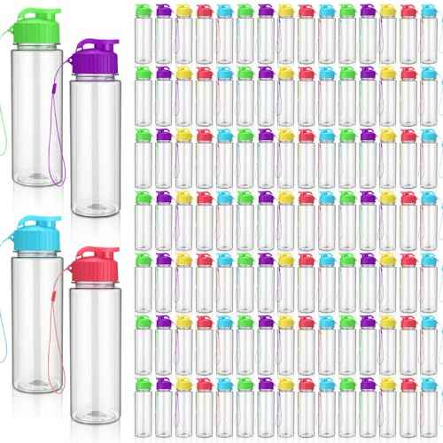 150 Pieces Reusable Plastic Water Bottles Bulk (150 Count)
