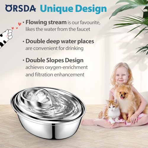 Cat Water Fountain Stainless Steel (67 Fl Oz)