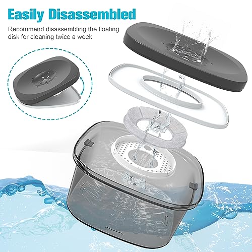 4L Dog Water Bowl No Spill Large Capacity Slow Drinking Water Feeder