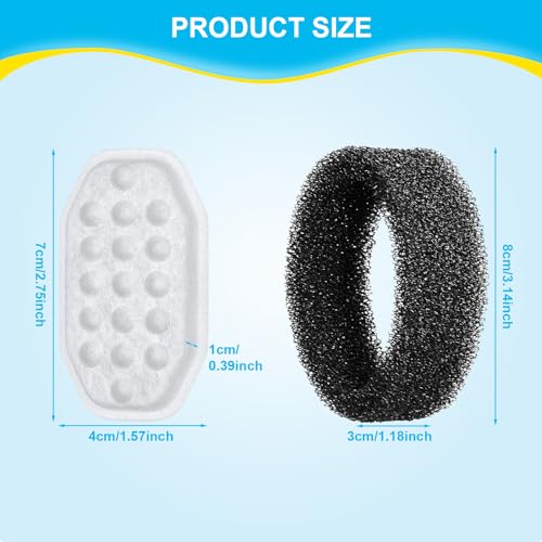 32 Pcs Cat Water Fountain Filters for Rellaty & Neareal Pet Fountains (16 Count)
