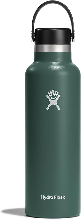 Hydro Flask Water Bottle - Insulated Stainless Steel - Non Spill, Leakproof in 21 Oz Fir Green