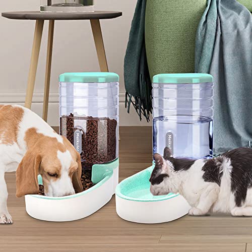 Automatic Dog Cat Feeder and Water Dispenser Set
