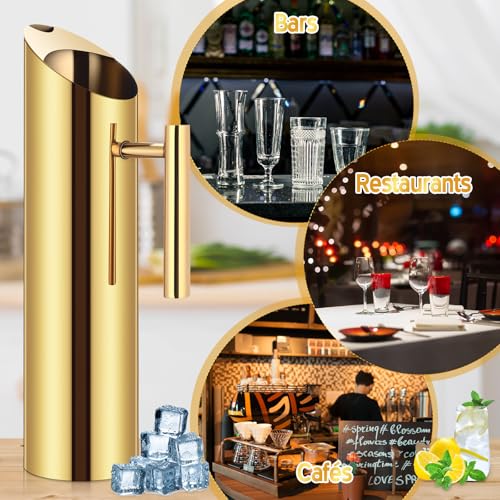 3 Pack 70oz 2l Stainless Steel Water Pitcher Modern Metal Pitcher with Ice Guard Silver Carafe Drink with Handle or Iced Hot Drink Tea Juice Coffee Beer (3 Count)