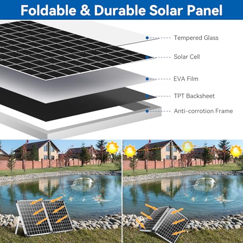 40W Solar Pond Pump with Filter Kit