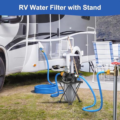 6 Layer RV Water Filter with Stand and 0.5 Micron Filtration