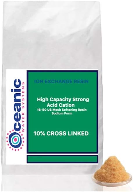 Replacement Water Softener Tank + Pre-loaded 10% Cross Linked Cation Resin and Riser Tube | 10" x 54" - 1.5 Cubic Ft | 48,000 Grain