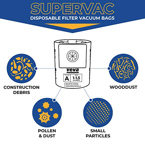 1 1.5 Gallon Filter Bags for Shop Vac Vacuum (30 Count)