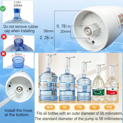 Gallon Bottle Foldable Electric Pump Filter (2 Count)