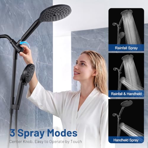 Dual Filtered Rain Shower Head Combo