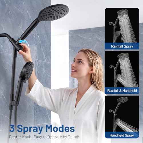 Dual Filtered Rain Shower Head Combo