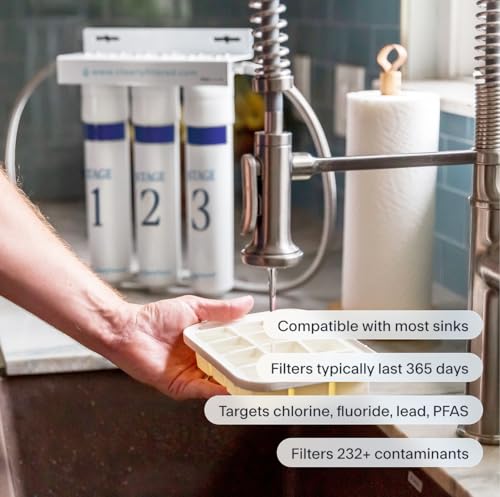 3 Stage Under Sink Water Filter System for Home